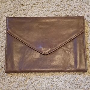Able Brown Leather Clutch